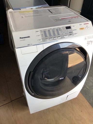 NO 379 福岡市内配送設置無料✨　パナソニック 【左開き】9．0kgドラム式洗濯乾燥機 クリスタルホワイト NA-VX3600L-W