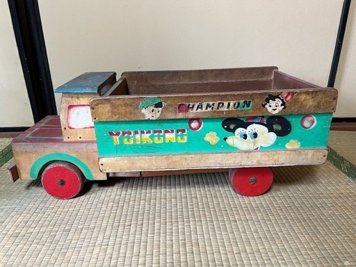 【GO-82】昭和レトロ おもちゃ トラック 木製玩具 アンティーク