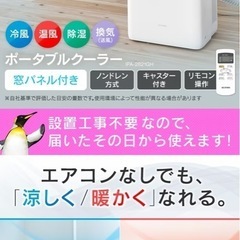 限定値下げ中【定価¥45,400 温冷除湿対応】ポータブルクーラー IPA-2821GH