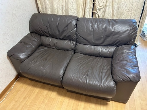 カリモク　本革 ソファ 美品 アンティーク