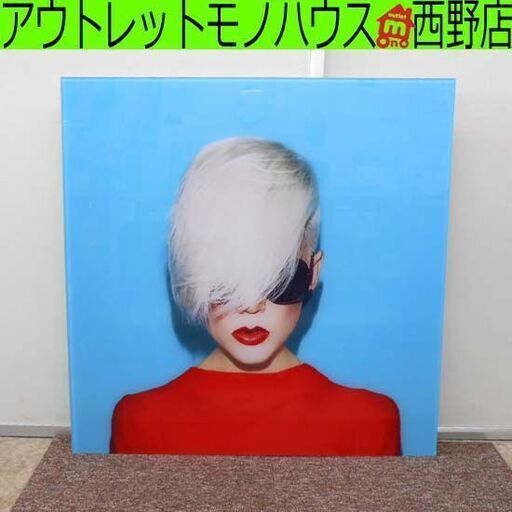 Francfranc アクリルアート シルバーヘアー アートボード 80×80cm 大型 フランフラン ウォールインテリア 札幌市 西区 西野店