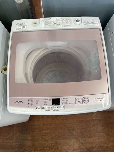 洗濯機　No.14113　AQUA　2018年製　7kg　AQW-KSGP7F　【リサイクルショップどりーむ天保山店】