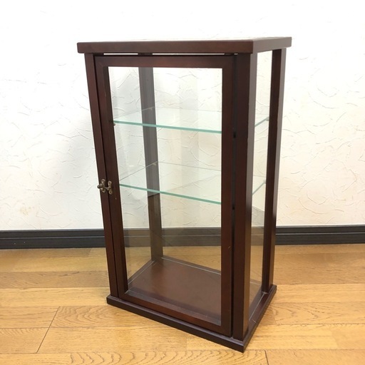 飾り棚 コレクションケース  ガラス製 アンティーク調   収納棚
