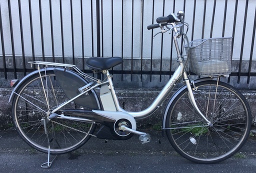 ＜室内保管＞整備済・ヤマハPAS・26インチ電動アシスト自転車・内装3段変速・LEDライト・充電器付