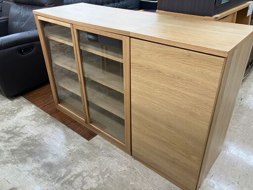 無印良品 食器棚 キャビネット 木製 一部天然木使用 No.1384● ※現金、クレジット、スマホ決済対応※