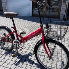 折りたたみ自転車】美品❗️ほぼ未使用❗️20インチ 6段変速 泥除け、前