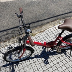 折りたたみ自転車】美品❗️ほぼ未使用❗️20インチ 6段変速 泥除け、前