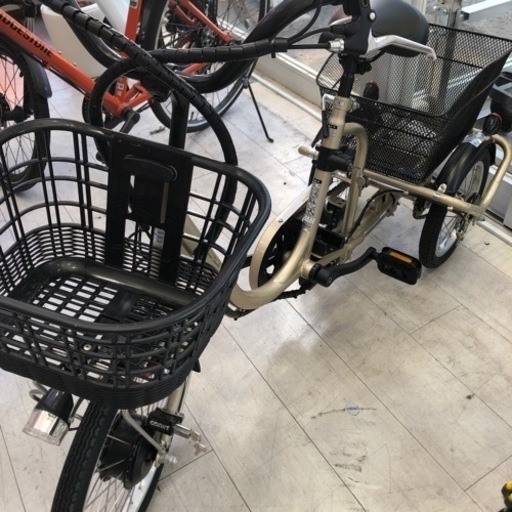 はぴねすくらぶ電動アシスト自転車18インチベージュ【トレファク堺福田店】