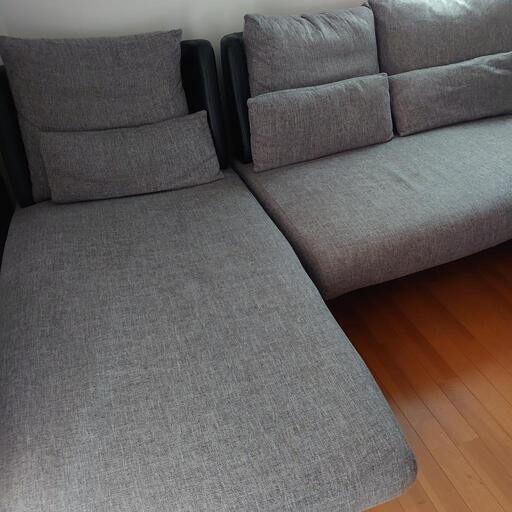 ３人掛け カウチ ソファー オットマン オシャレ