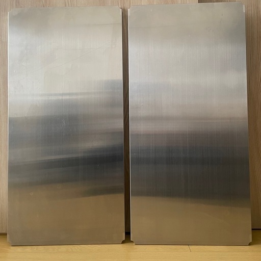 【無印良品】ステンレス　ユニットシェルフ・ステンレス追加棚 2枚 幅８４ｃｍ
