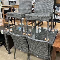 ダイニング4点セット サンコウ ナチュラル×アイボリー 未使用品