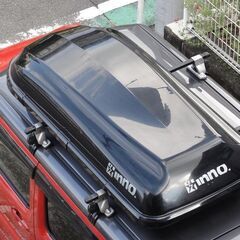 inno ルーフボックス BRQ33BK 黒 中古 左開き ルーフBOX 普通車、小型車、軽自動車ハイト系