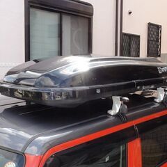 inno ルーフボックス BRQ33BK 黒 中古 左開き ルーフBOX 普通車、小型車、軽自動車ハイト系