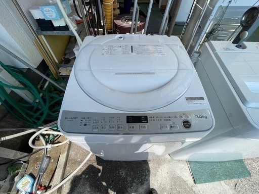 【リサイクルサービス八光】2021年製　シャープ　全自動洗濯機 7kg ホワイト系 ES-GE7F-W