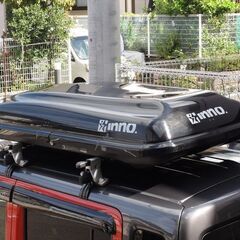 inno ルーフボックス BRQ33BK 黒 中古 左開き ルーフBOX 普通車、小型車、軽自動車ハイト系