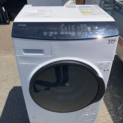 NO 377 🌈北九州市内配送設置無料✨🌈　アイリスオーヤマ ドラム式洗濯機 乾燥機能付き 洗濯機 洗濯8kg 乾燥3kg 幅59.5cm 【ガチ落ち 温水洗浄 】 ふんわりシワ取りコース 乾燥時間49%短縮 銀イオン除菌