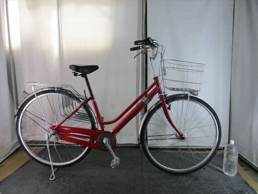 D701　★限定特価★ 中古自転車 【　27インチ　軽快車　3段　LEDオートライト　レッド 】 入札お待ちしております(*^▽^*)