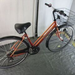 D705　★限定特価★ 中古自転車 【　27インチ　軽快車　6段　LEDオートライト 　レッド】(*^▽^*) D705 ☆限定特価☆ 中古自転車 【 27インチ 軽快車 6段 LEDオートライト