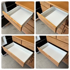 【超美品‼️】定価十数万♪ 大川家具(サンウッディ) 120cm幅キッチンボード 食器棚 収納家具 アルダー材 天然木製ブラウン♪