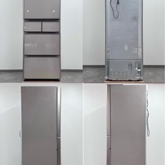 SNT579 HITACHI R-S4000H 真空チルド 5ドア冷蔵庫 右開き 2017年製 401L 日立 