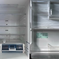 SNT579 HITACHI R-S4000H 真空チルド 5ドア冷蔵庫 右開き 2017年製 401L 日立 