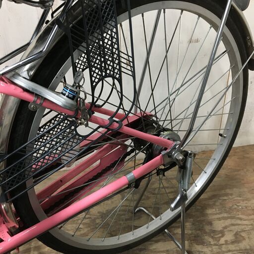 STANDARD TOWN BICYCLE 26インチ 自転車 3段階変速 ピンク シティサイクル 24h菊ｰ