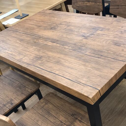 ☆ジモティ割あり☆ ダイニングセット4人掛け ブラウン H75.5×D70×W120