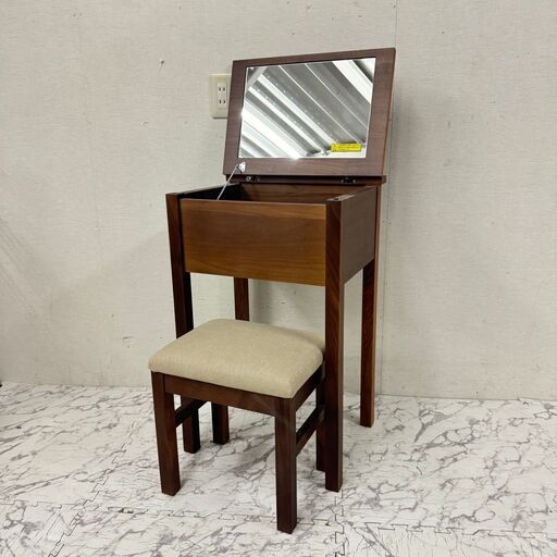 19206  良品計画 スツール付 ドレッサー　幅46 無印良品  ◆大阪市内・東大阪市他 6,000円以上ご購入で無料配達いたします！◆ ※京都・高槻・枚方方面◆神戸・西宮・尼崎方面◆生駒方面、大阪南部方面　それぞれ条件付き無料配送あり！