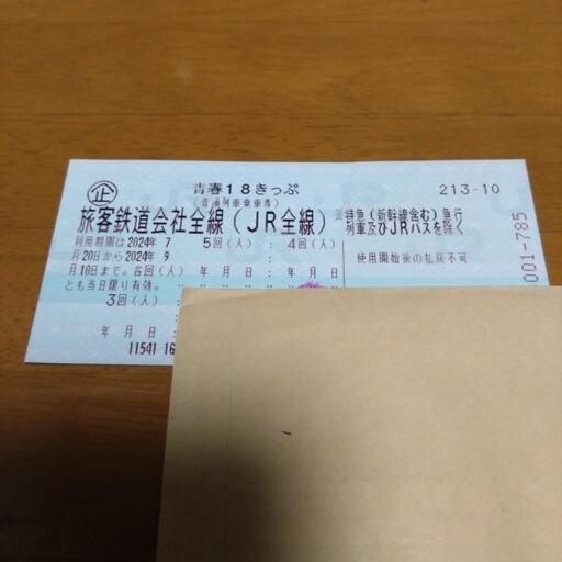 青春18きっぷ　3回分