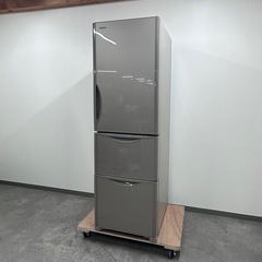 SNT583 HITACHI 2018年製 ノンフロン冷凍冷蔵庫 315L R-S32JV真空チルド 自動製氷 現状品