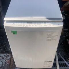 ☆中古￥17,800！TOSHIBA　10.0kg洗濯機　家電　2019年製　AW-10SV7型　幅62㎝ｘ奥行63㎝ｘ高さ105㎝　【BH025】