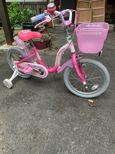 札幌引取り限定　子供16インチ自転車　プリキュア　補助輪あり