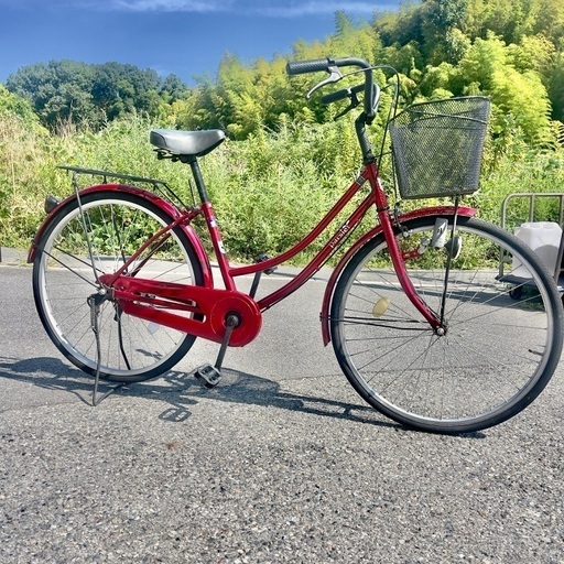 お買い得品！26インチサイクル（レッド）