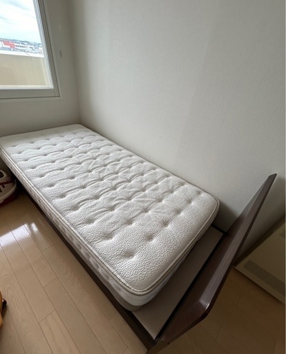シングルベッド 2段マットレス付き N-sleep 単身 シンプル 美品