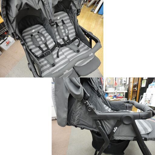 joie 2人乗りベビーカー エアツイン 双子 グレー 1ヶ月～体重15kg