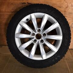 ☆9分山☆2022年製ラジアルタイヤ付☆　Audi アウディ　純正ホイール　16インチ　7J　PCD112　5穴　ET40　ハブ径約57　TOYO　GARIT 205/55R16　整理番号：NG2024/05/24②-細かいことは気にしない方限定！大ぶりサボテンさんのワッペンピアス