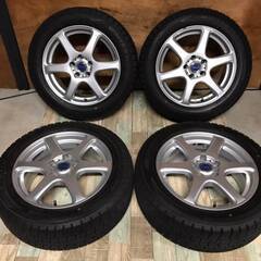 ☆バリ溝☆2022年製スタッドレス☆　FEID　17インチ　7J　PCD114.3　5穴　ET45　ハブ径約73　DUNLOP　WINTERMAX　215/55R17