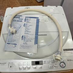 ✨安心の分解洗浄済✨SHARP 2018年製 6.0Kg 洗濯機 ES-GE6B-W【愛市I4S032921-104】