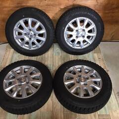 ☆バリ溝☆2021年スタッドレス☆　Weds JOKER 13インチ 4.5J PCD100 4穴 ET50 ハブ径約71　DUNLOP WINTERMAX　155/70R13　 整理番号：NG2024/07/16①