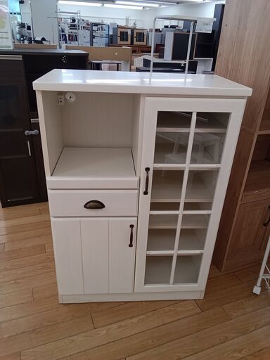 ★ジモティ割あり★ ニトリ レンジ台（ミランダ） ホワイト H116×D42×W80 クリーニング済み TK2777