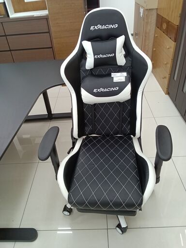 ★ジモティ割あり★ EXRACING ゲーミングチェア ブラック H120×D51×W67 クリーニング済み HJ3988