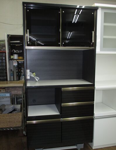 R218 入江木工 キッチンボード、食器棚、一体型、幅92cm Used