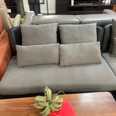 ニトリ　カウチソファ　ブラック×グレー