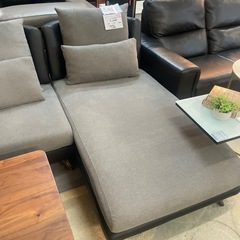 ニトリ　カウチソファ　ブラック×グレー