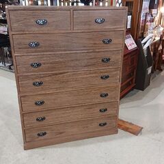 起立木工｜浮造り仕上げ｜焼桐箪笥｜7段チェスト
