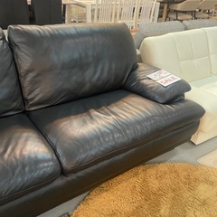 [サマーセール] IDC大塚家具　本革　2人掛けソファ