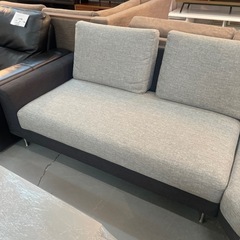 [サマーセール]馬場家具　カウチソファ　グレー×ダークグレー
