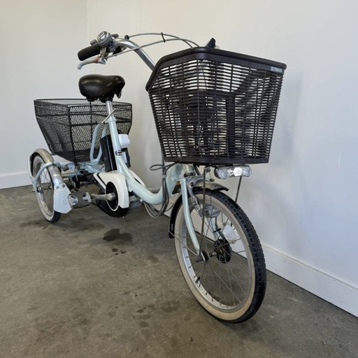 i676(S)★岐阜発　△YAMAHA PAS/電動アシスト三輪自転車/3段変速/スイング付/充電器無し/バッテリー6.2Ah/走行確認/防犯有り/現状品　R6.6/22