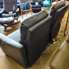 【愛品倶楽部柏店】NITORI 電動リクライニング2Pソファ Nストラス