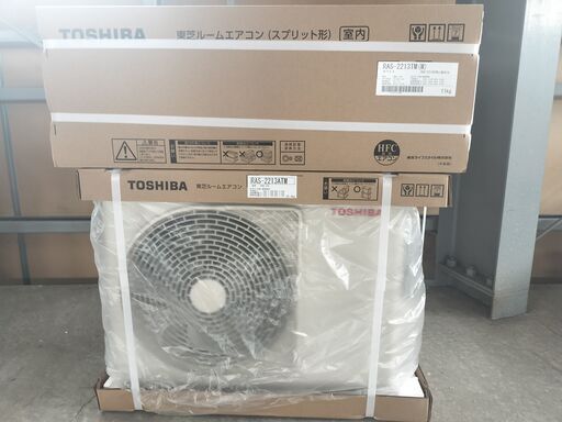 新品東芝エアコン2023年式2.2kw6畳適用60000円標準工事込み＠大阪市内・岩出市内価格